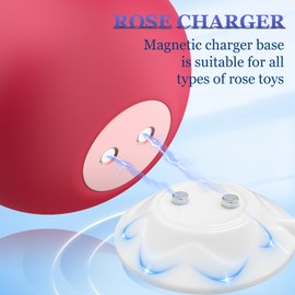 Magnetic Rose Charger USB Cable, Kwevos 2 Prong Magnetic USB Cable, 2.7ft 12mm Replacement Charging Cord for Rose Only