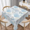 TTQYFNM 70x70inches Nautical Coastal Theme Tablecloth Starfish Coral Seashell Print