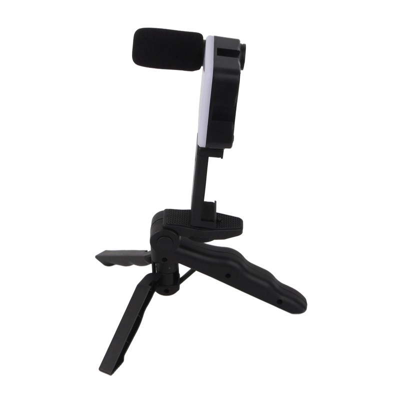 LED Video Fill Light Microphone Tripod Kit for Phone Camera