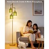 Lightdot 67" 3-Light Glass Floor Lamps for Living Room, Dimmable