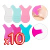Kit Cepillos Lifting Peine Silicona Pestañas Forma Y 10pzas