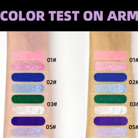 Baorder 4 Pcs Colorful Mascara for Eyelashes Set,Glitter and Matte Colored Mascara,Pearly Long-Lasting Double-headed Mascara,Halloween Christmas Eyes Makeup