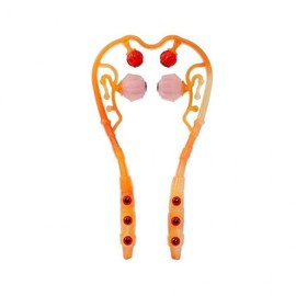 Self neck multi-purpose acupressure ball Massager (orange)