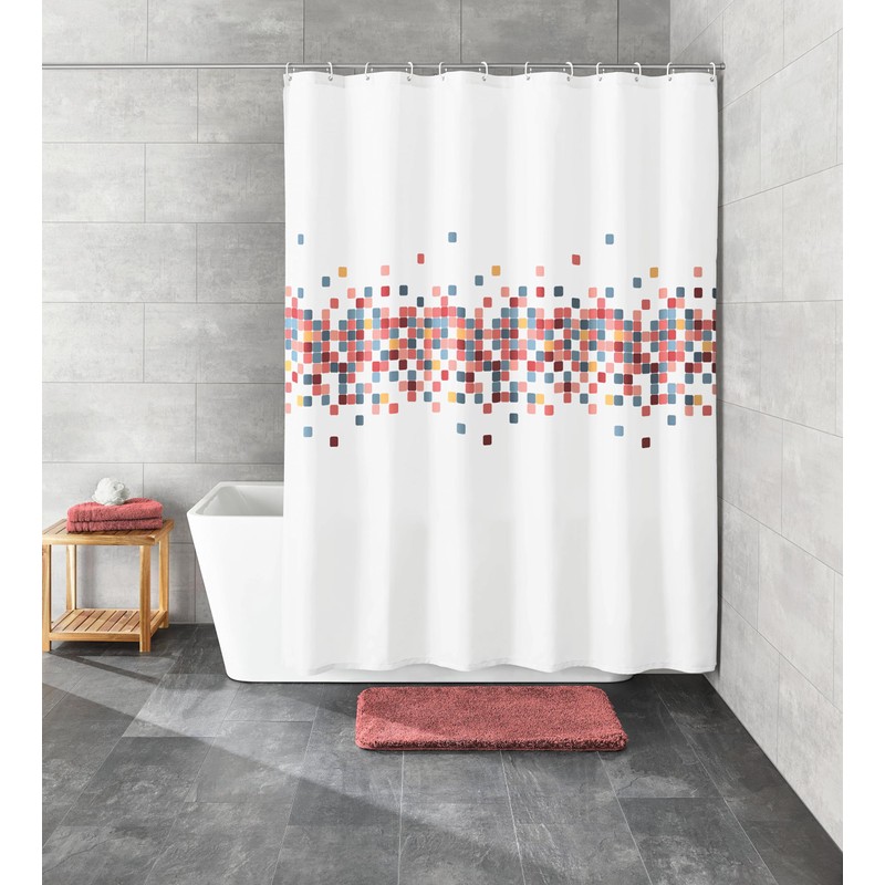 Kleine Wolke Cora Shower Curtain, Textile PES, Multicoloured, 180 x