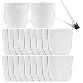 Breling 20 Pieces Cloth Vacuum Filter Compatible with Makita T-03193 and a Brush Vacuum Filter Replacement Cloth Vacuum Dust Collector Filters, White