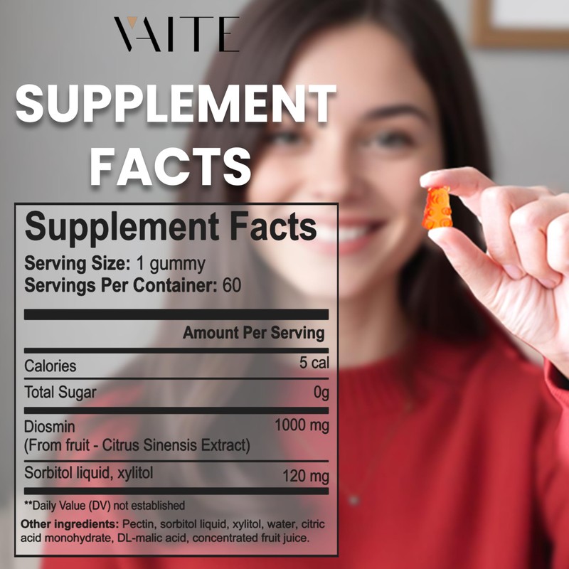 VAITE Diosmin 1000mg - Vein Support Supplements for Varicose Veins