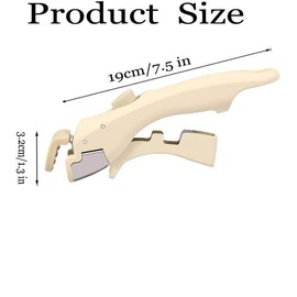 Detachable Universal Pot Handle Clip, 1Pc Detachable Cookware Pan Handled Gripper, Removable Pan Handle for Universal Pot, Beige