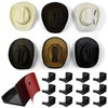 Modern JP Adhesive Hat Hooks for Wall (12-Pack) - Cowboy