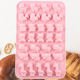 YIMINGMOLD Animal Silicone Candy Molds Tiger Chicken Koala Panda Cow Elephant Giraffe Gummy Mold