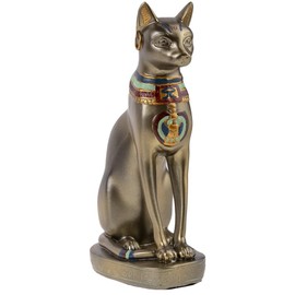 Lachineuse - Bastet Statuette 30 cm - Large Egyptian Cat Statuette - Statue Decoration Ancient Egypt - Cat Figure - Egyptian Bust - Original Gift Idea Decoration - Deity Sculpture
