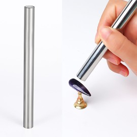 YECIRALA 1pcs Large Cylindrical Cat Eye Magnet For Nails Double-Head Nail Art Magnet Stick For Cat Eye Gel Nail Polish Magnet Grandient Designs Magnets Nail Art Manicure Tool For DIY Cat Eye Nails