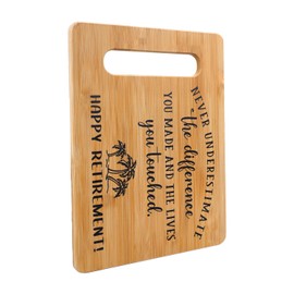 Retirement Gifts Chopping Board, Engraved Bamboo Cutting Board Gifts, Happy Retirement Present Idea, Unique Bamboo Cutting Board, Funny Retired Gifts for Women, Friends, Colleagues, Teacher