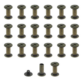 JJWNMLL 20 Sets Chicago Screw Posts, Rivet Chicago Binding Screws, Metal Rivet Replacement Repair for Bags, Collar, Harness, Luggage, Purse, Dog Lead, Backpack, Belt