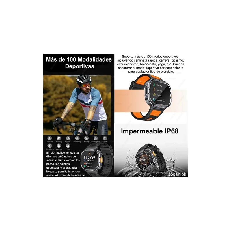 Reloj Inteligente Deportivo Para Hombre Smartwatch Mujer Llamadas Bluetooth Con