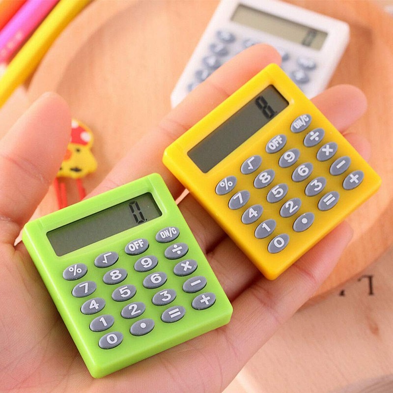 SUPERTOOL Mini Calculator Student Mini Calculator Blue Electric Portable for