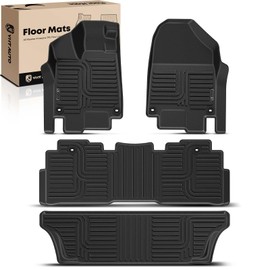 YHTAUTO Floor Mats & Cargo Liner Fit 2018-2025 Honda Odyssey, TPE All Weather Floor Liner Odorless Custom Fit Car Mats, 1st 2nd Row and Trunk Mat Full Set Odyssey Accessories