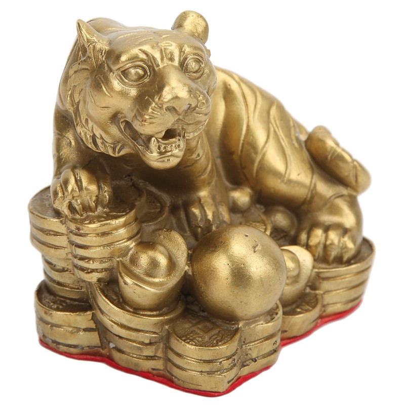 Brass Tiger Statue Sturdy Durable Brass Attract Wealth Fortune Easy