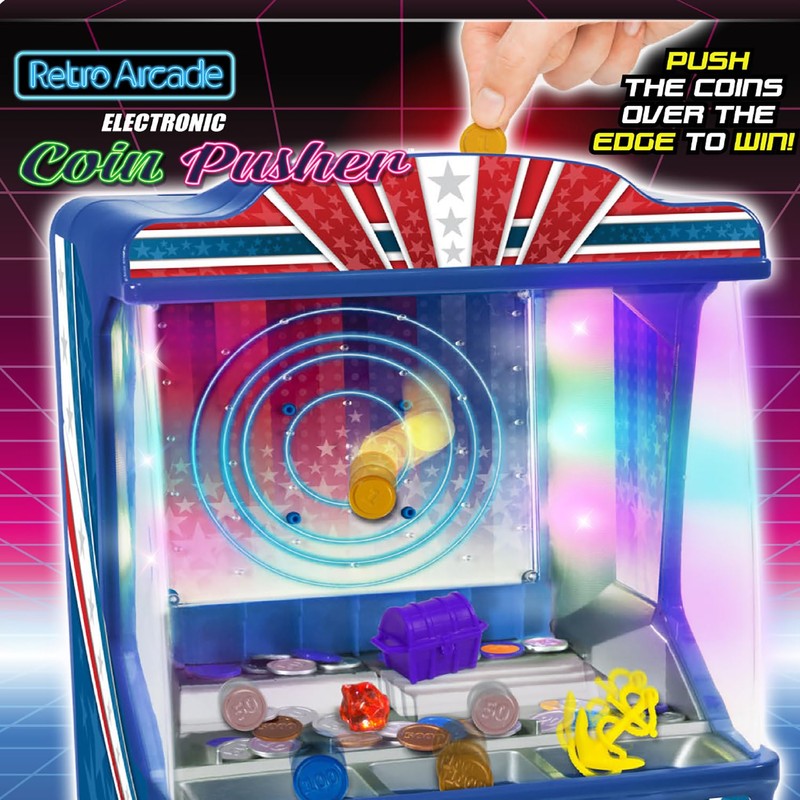Merchant Ambassador Retro Arcade Electronic: Pinball - Tabletop Game, Vibrating