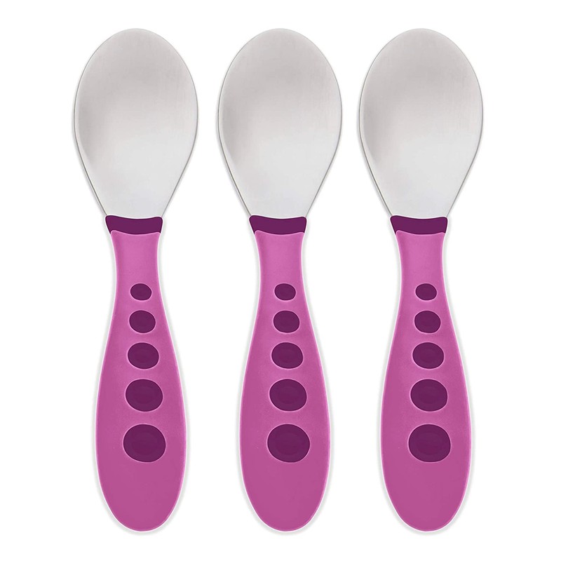 First Essentials by NUK Kiddy Cutlery 9 Piece Spoon Set-Green,