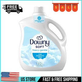 Downy Free & Gentle Fabric Softener and Conditioner, 111 fl oz, 150 Loads