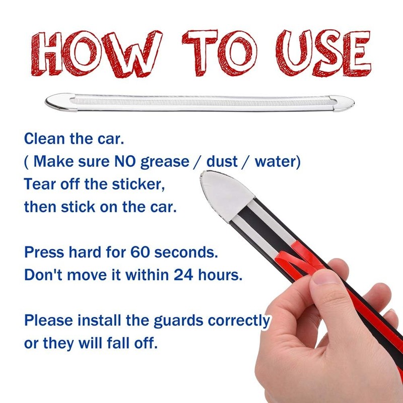 ATMOMO 4 Pcs Auto Car Body Bumper Guard Protector Sticker