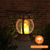 Brass Color Courtyard Solar Powered Hanging Lantern Light IP44 Waterproof