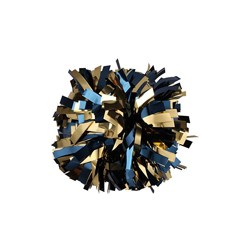 ICObuty Metallic Cheerleader Cheerleading Pom Poms 6 inch 1 Pair