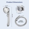 HANLIAN High Pressure Shower Head with Pause Button, 3 Spray