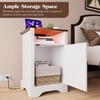 RoyalCraft Farmhouse Nightstand Set of 2, White Night Stand with