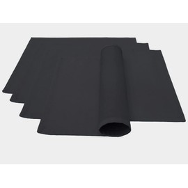 place mats, set of 4, made from 100% cotton, concept, colour (place mat set of 4, 46 x 36 cm, anthracite)