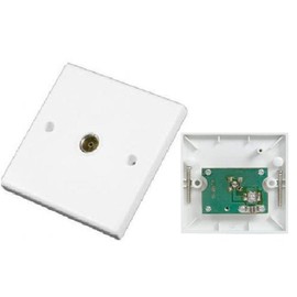 Single Tv Coaxial Aerial Wall Socket Plate