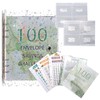 KINGTLE 100 Envelopes Money Saving Challenge Binder,Budget Binder with Cash