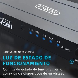 Gytuiv Switch Hdmi 5 Entradas 1 Salida Conmutador Selector 4k Hdadmite 4k@60hz, Hdr, Dolby Vision, 1080p Y 3dconmutación De Señales Por Control Remoto