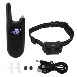 Dog Bark Collar Remote Control Rechargeable Smart IP7 Waterproof Pet Training Tool with LED