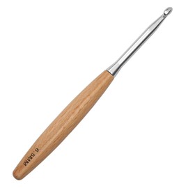Coopay Crochet Hook 6.5 mm, Crochet Hooks with Beech Wood Handle and Smooth Hook Head, Ergonomic Crochet Hook, Lightweight Crochet Hook for Arthitic Hands, Warm Long Crochet Hooks 6.5 mm