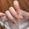 Pure Handmade Nails Press on Nail Reusable Fake Nails Rhinestones