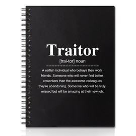 QYUVK Traitor Definition Hardcover 160 Pages Blank Spiral Notebooks, Coworker Notebook, Employee Appreciation Gift, New Job Gifts, Thank You Gift for Coworker, Leaving Going Away Gifts for Coworker
