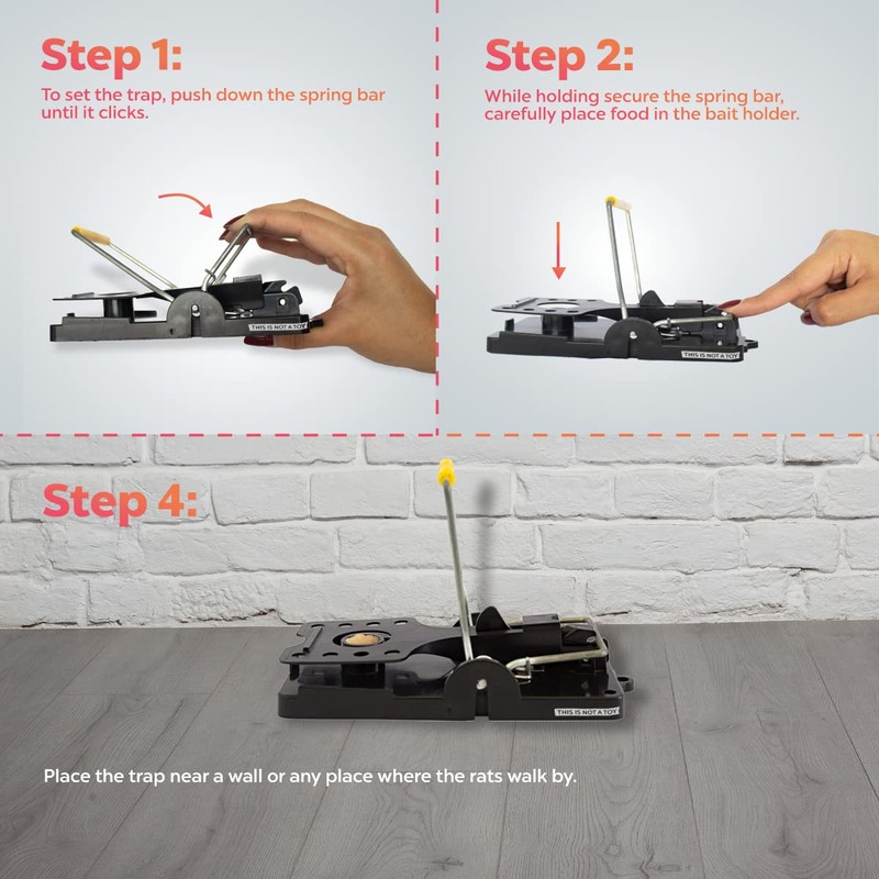 Rataton Traditional Mousetrap Indoor and Outdoor use Kills Immediately Without