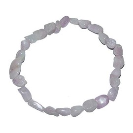 TESTEL Janni Schmuck Nugget Bracelet Made of Lavender Quartz, Size of Stones Approx. 5-10 mm, Bracelet Size Approx. 19-20 cm, SC-ARM-FREE-LAV-01 Brand, One Size, Unprecious Metals, Not a Gemstone,