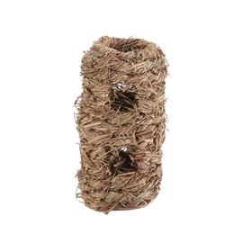 CIYODO Hamster Hat House Small Pet Weaved Grass House Natural Grass Tunnel Seagrass Tunnel Animal Activity Center Hamster Nest Wooden