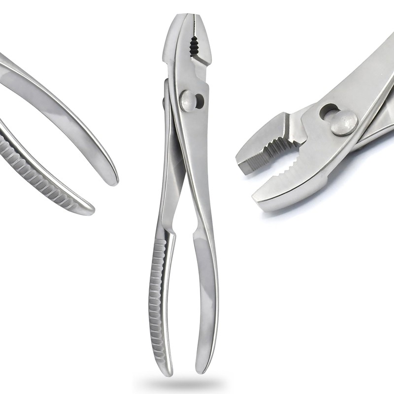 AAProTools Non-marring Stainless Steel Jaw Slip Joint Pliers 8"