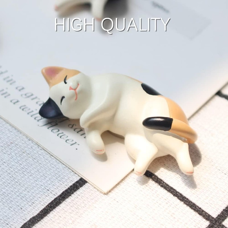 Cat Fridge Magnets, 6 Lying Cat Fridge Magnets, Mini Kawaii