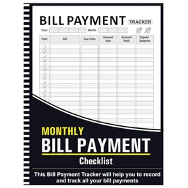 Bill Tracker Notebook: Monthly Bill Payment Checklist - 8.5" x 11" 100+ Pages