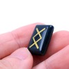 WANGCL 25Pcs Black Obsidian Runes Stones Set, Tumbled Gemstone with