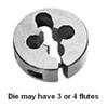 Gyros 92-96408 Carbon Steel Hex Rethreading Die, 1-8 TPI