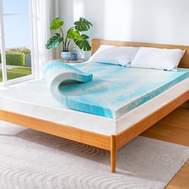 Marsail Mattress Topper Twin, 2-inch Gel Memory Foam, Bed Topper for Twin Size Bed, Soft for Sleeper Sofa, RV, Camper, CertiPUR-US Certified