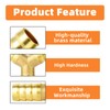 GASHER 10Pcs 4mm Brass Hose Barb, 3-Way Y-Shaped Hose Fitting