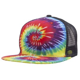 TOP HEADWEAR Tie-Dye Adjustable Trucker Hats - Rainbow