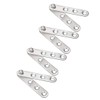 sourcing map 4 Sets Stainless Steel 360 Degree Rotating Door