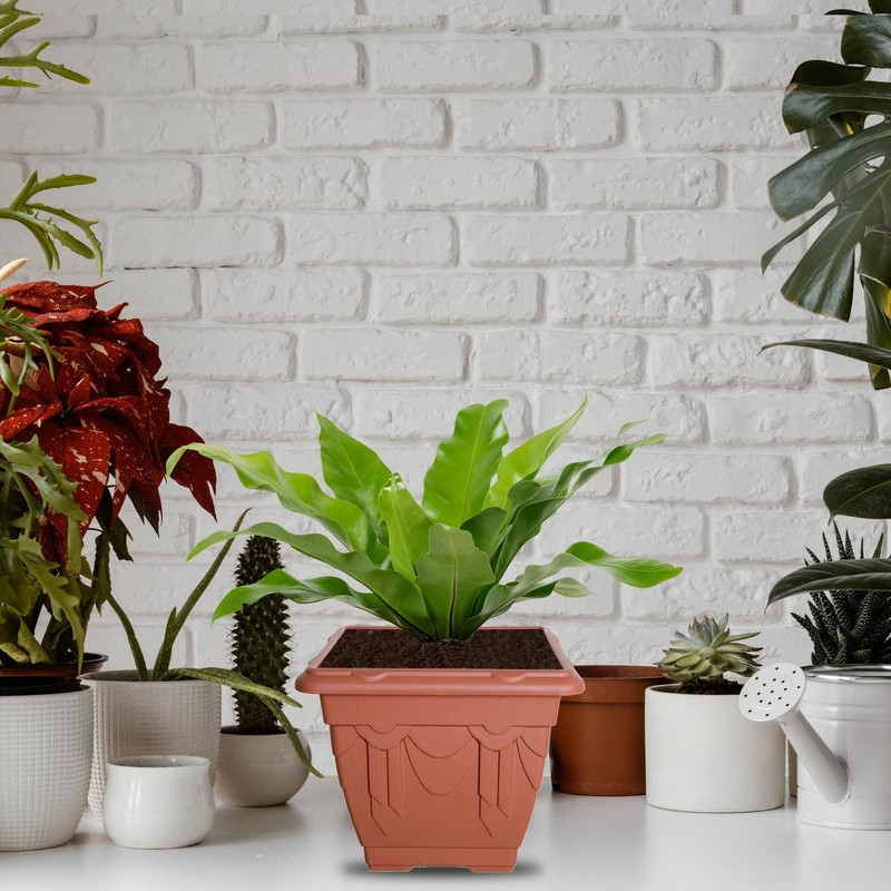 Whitefurze G02046 30cm Square Venetian Planter - Terracotta